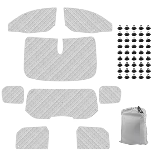 Opaltool Internal Thermal Blind for 2013-2022 Ford Tourneo Connect, 8PCS Insulated Windscreen Covers, UV-Proof & Waterproof, Foldable Reflective Sunshade for Camper Van Privacy & Temperature Control