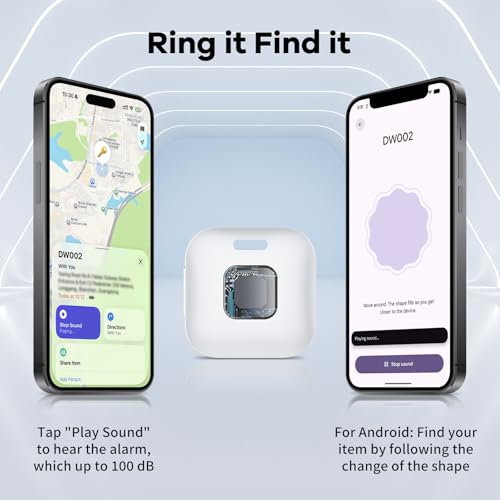 Image of Hoxe Air Tracker Tags-4 Pack for iOS & Android, Smart Tag for Key, Bag, Pet