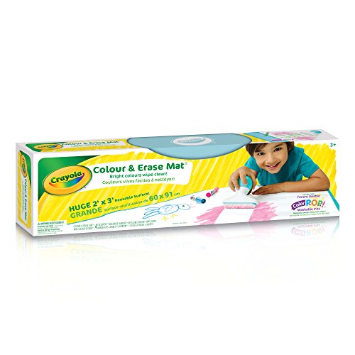 Crayola Colour & Erase Mat, 4 Washable Markers and a Kids Colouring...