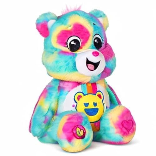 Care Bears 22684 14 Inch Good Vibes Bear- Tie-Dye Multicolored Plushie thumb #6
