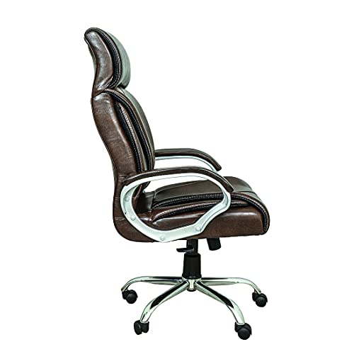 Image of CELLBELL C54 Ergonomic High Back Boss Chair Leather Office Chair /Director Chair /Leatherette Executive Revolving Chair [Brown]