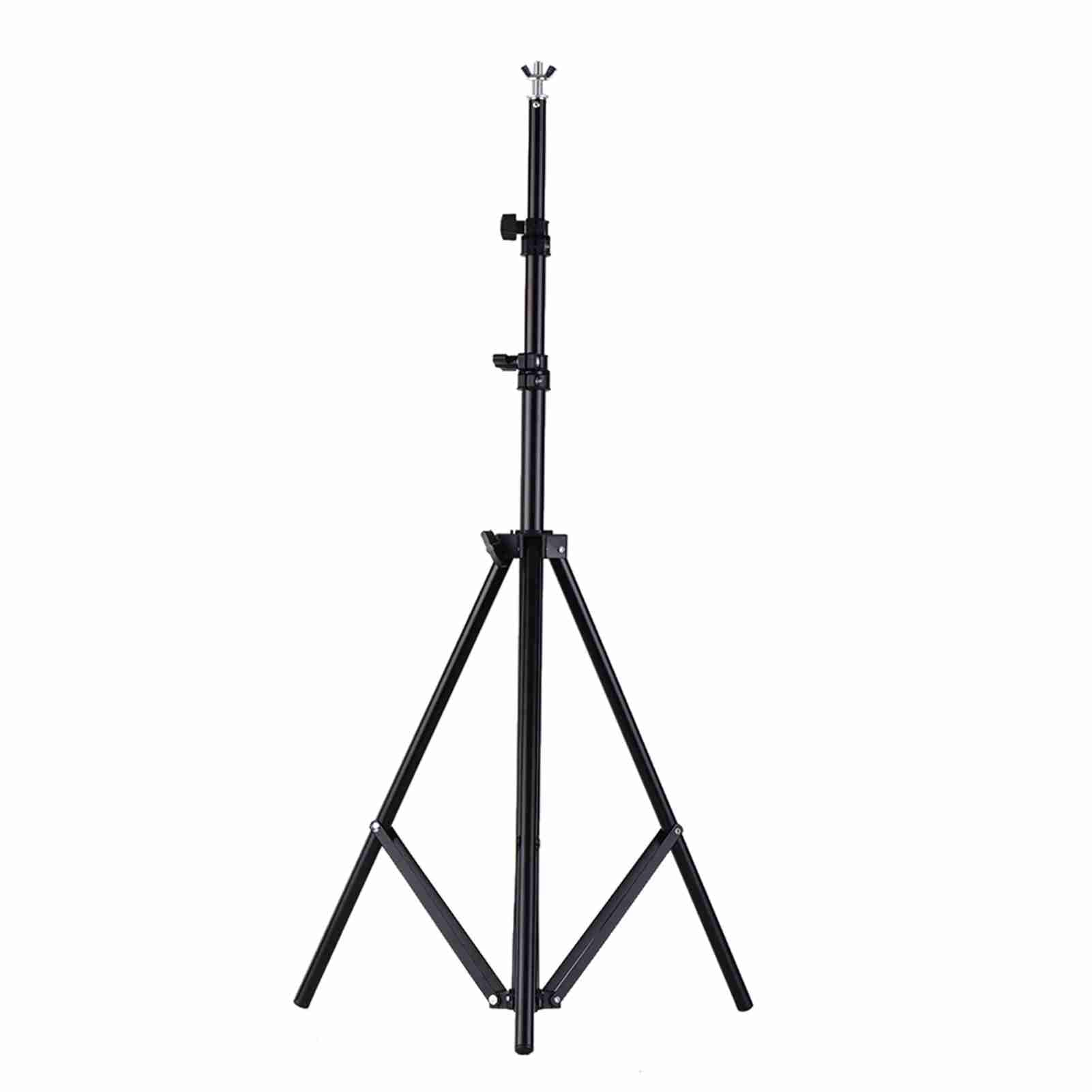 200cm Tło do Studia Fotograficznego ze Stopu Aluminium Zestaw Stojaków do Domowego Studia nagrań Tło Muślinowe (Czarny)