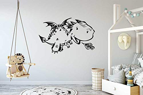 Amazon Com Wall Sticker Dragon Dinosaur Dino Cute Animal Nursery Kids Room Vinyl Mural Decal Art Decor Eh2322 Handmade