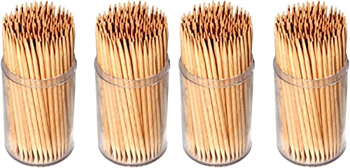 Invero 2000 Pack of 100% Wooden Cocktail Sticks - Toothpicks Ideal for all Homes, Restaurants, Cafes, Bars and Parties - Fantastic Party Accessory