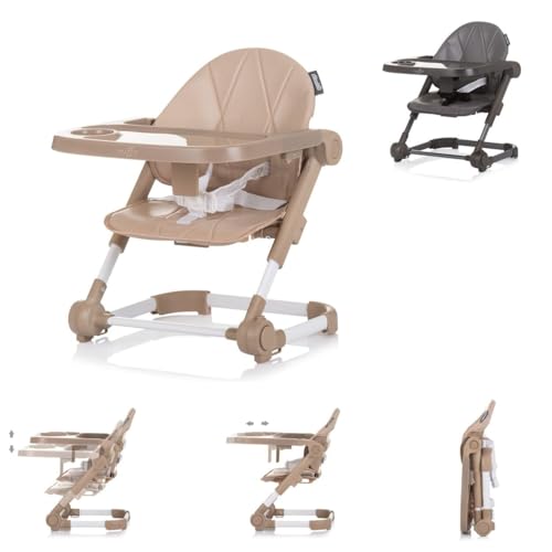Chipolino Trona, Booster Muffin plegable, arnés, altura ajustable, color: beige