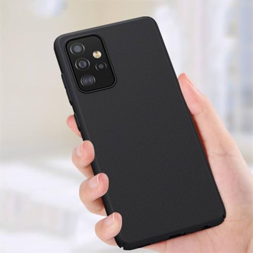 Coque rigide givrée pour Samsung A52S noire mate avec revêtement anti-glisse