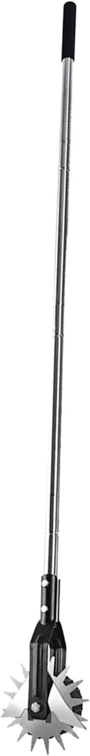 Rotary Lawn Edger, Wheel Lawn Edger Tool, Stainless Steel Manual Hand Edger with Long Handle for Garden Sidewalk Yard, Effortless Trimming and Effective Cutting