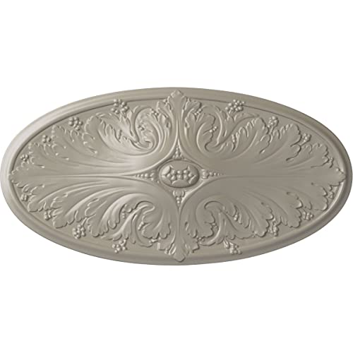 Médaillon de plafond Madrid blanc perle Ekena Millwork 61x31cm - 2