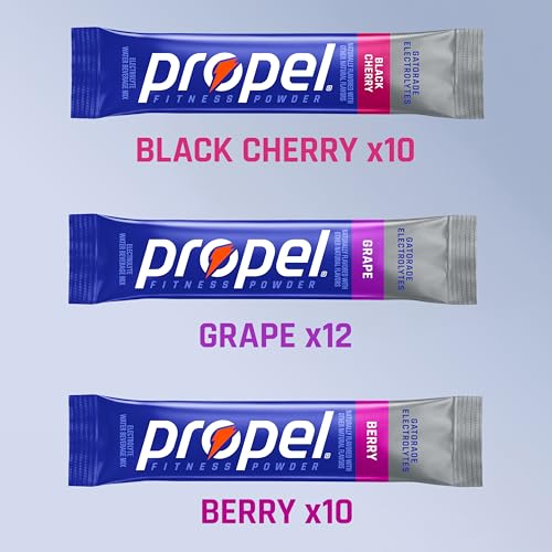 Image of Propel Electrolyte Powder Drink Mix, 3 Flavor Variety Pack, (32 Servings), Zero Sugar, Enhanced Water Beverage, Gatorade Electrolytes, Vitamins, No Added Colors, No Artificial Flavors, Hydration