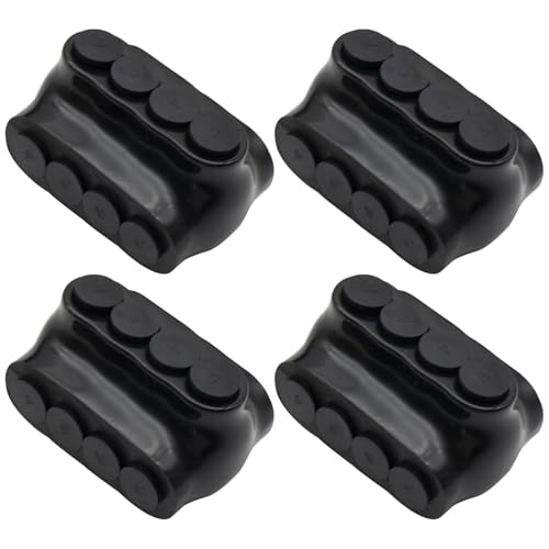 4-14 AWG Insulated 4 Port Inline Splice Connector Black Wire Connectors,Allen Hex 7/64" Insulated Cable Connectors Pre-Loaded Oxide Inhibitors,UL Listed(4pcs)