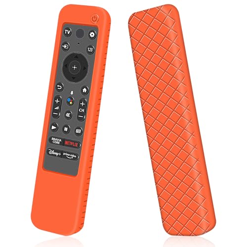 Hydream Custodia in Silicone Compatibile con Sony Bravia TV Telecomando RMF-TX920U RMF-TX910U RMF-TX900U RMF-TX810U RMF-TX800U per Sony TV X80K X90K X95K Serie Remote Protettiva Cover Cassa(Arancio)