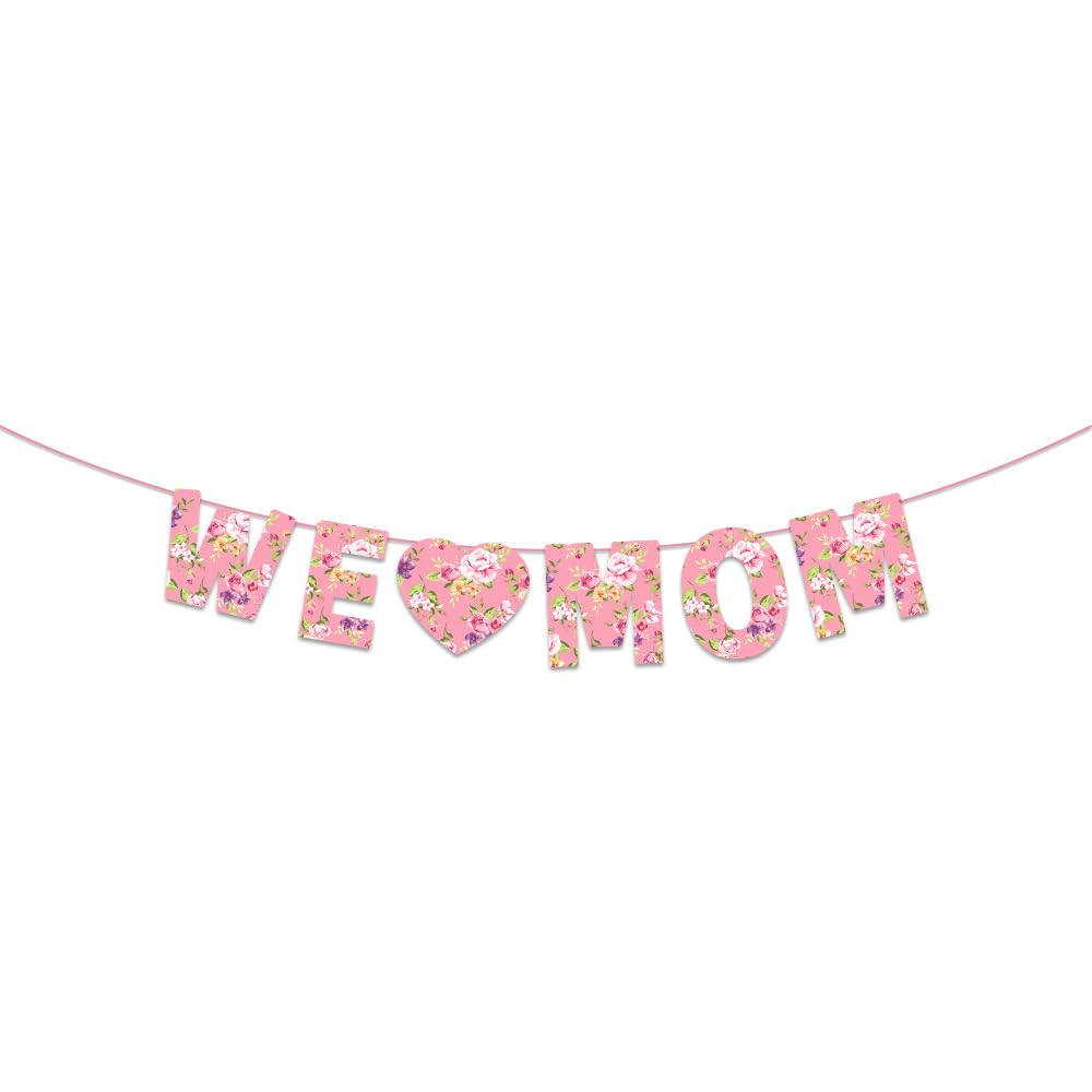 Jazuaiao Happy Mother ’ s Day Bunting Mothers Decorations for Celebrating Moms At Themed Parties and Event Happy Mother ’ s Bunting