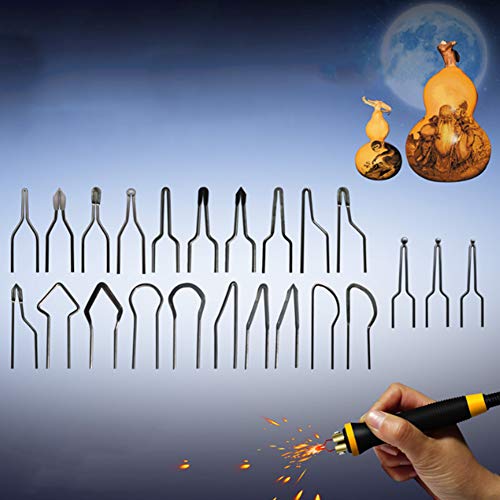 23pcs Pyrography Wire Tips Kit, High Impedance Pyrography Machine Replacement Tip, Portable Wood Burning Tips Wire Nibs by JIUCHEN - Used condition - Image 2