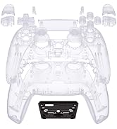 eXtremeRate Full Set Shell with Buttons Touchpad Cover, Clear Custom Replacement Decorative Trim ...