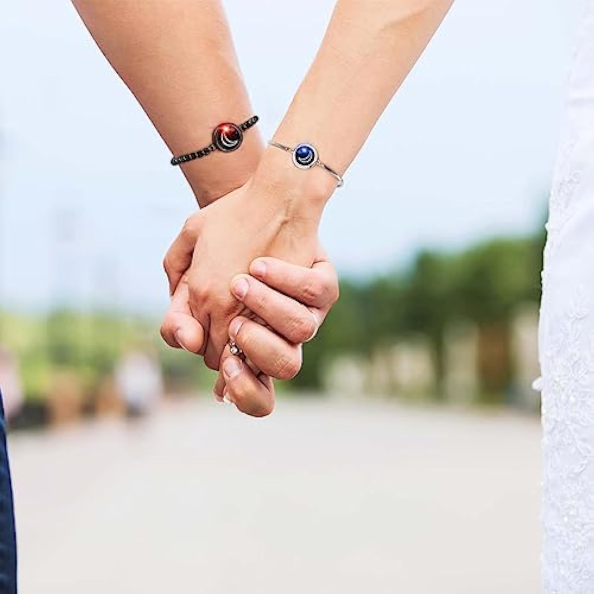 Couple's Long Distance Touch Bracelets, Remote Intelligent Matching