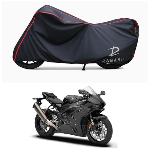 Image of Waterproof Bike Body Cover Compatible for | Honda CBR1000RR-R | Taffeta Fabric, Red Piping Design, Bottom Elastic Fit | Dustproof, Sun UV & Rain Protection for All Bikes