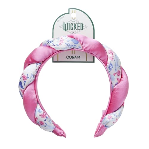 Conair Wicked 2 Glinda Pink Butterfly Satin Twisted Spa bubble Headband - ideal for washing face and applying makeup - gifts for her - Scunci - image 1