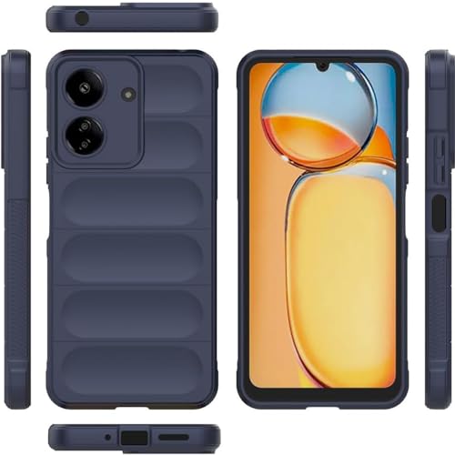 Image of amazon basics Mobile Cover for Mi Redmi 13C 4G / Poco C65 4G | Full Camera Protection | Liquid Silicon Case | Flexible Bumper Case for Mi Redmi 13C 4G / Poco C65 4G (Dark Blue)