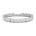 Simulated Precious Gemstone Tennis Bracelet Round Cut 7mm Silver Plated Brass 7 inch