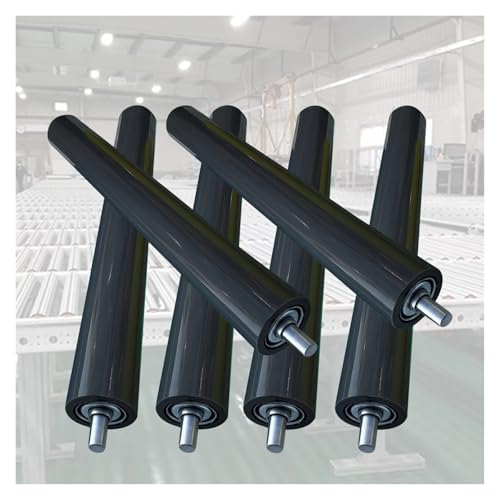 Rouleaux de convoyeur polyuréthane 35-70mm lot de 6 embout galvanisé noir