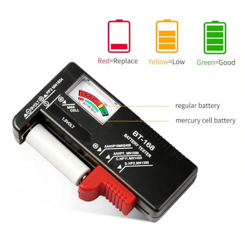 VTECHOLOGY 2Pcs Battery Tester for AA AAA C D 9V 1.5V Household Batteries | Universal Battery Tester Checker For Button Cell Model BT-168 Requires No Battery for Operating everyday essentials - image 4