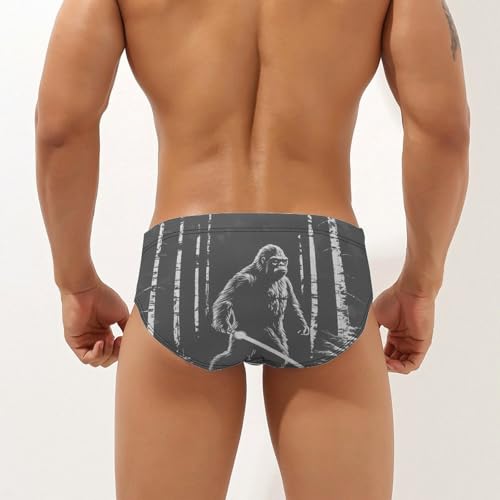 Sasquatch Bigfootw with Laser Swords Men's Swimsuit Bikini Briefs Swim Underwear Stretchy Swimwear3
