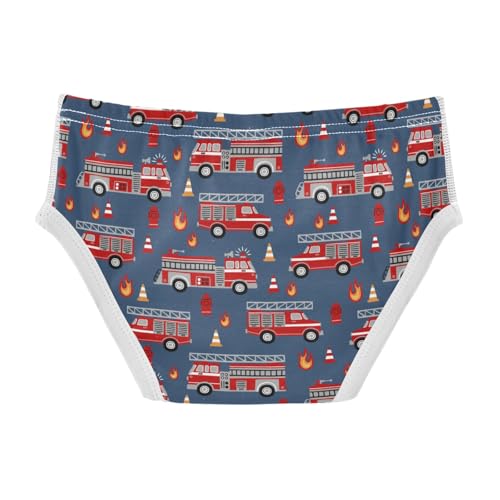 Boys' Exclusive Briefs Toddler Underwear 95% Combed Cotton Boxerbriefs 2T Fire Truck Pattern Cars 102