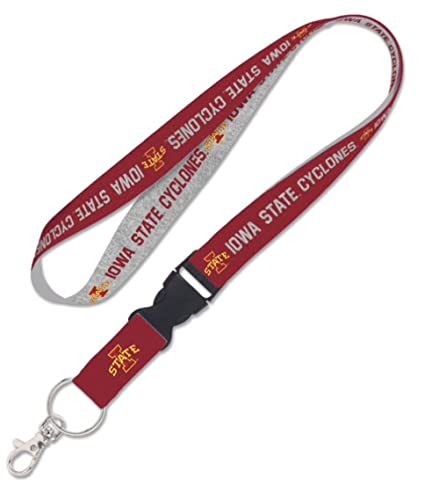Lanière tour de cou Iowa State Cyclones cordon chiné 2,5 cm multicolore avec clip détachable