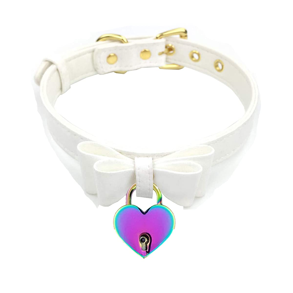 PU Leather Bow Collar Choker Necklace With Bell - Cat Cosplay, Gothic Fashion Accessory For Women