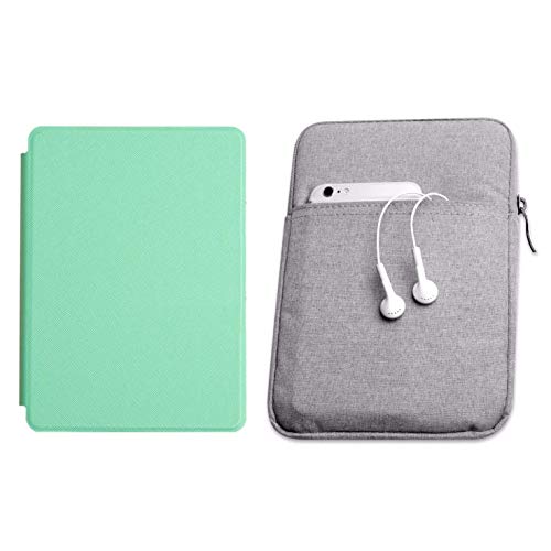 Capa Kindle Paperwhite 10ª geração à prova d'água Verde Menta - Função Liga/Desliga - Fechamento ma