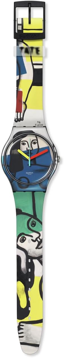 Swatch New Gent Unisex Watch Casual Bioceramic Black Quartz Waterproof Leger'S Two Women Holding Flowers