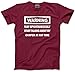 HotScamp T-shirt unisexe avec inscription « Warning - May Start Talking About My Camper », bordeaux, 12 ans