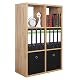 Holzregal Ricoo WM079-EG mit 6 Regalböden für Bücher und Dekoration
