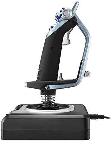 Logitech G Saitek X52 Flight Control System, Controller and Joystick Simulator, LCD Display, Double Suspension, Illuminated Buttons, 2xUSB, PC - Black/Silver