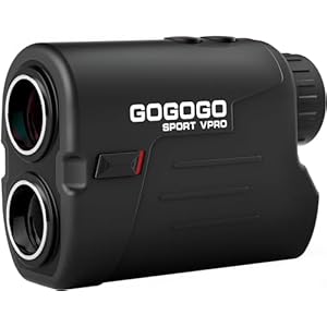 Gogogo Sport Vpro GS03 Laser GolfHunting Rangefinder 10001200 Yards Laser Range Finder with 6X Magnification Ultra Clear View Lightweight Slope Pin Seeker Flag Lock Vibration