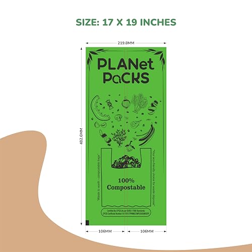 Image of Compostable Garbage Bags | Small (17 * 19 inches) | Pack of 3 (45 pcs) | Green Color | 100% Compostable & Biodegradable Garbage Bags | Leak-Proof & Heavy Duty