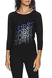  Jersey Guess mujer manga larga cuello barco bordado con pedrería negra