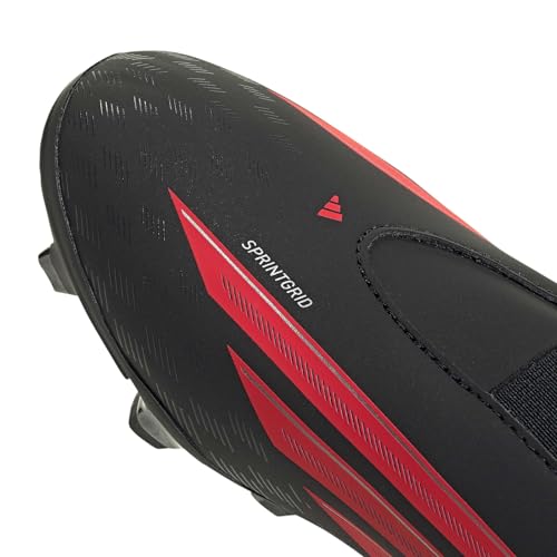 adidas Unisex-Child F50 Club Hook & Loop Firm Ground/Multi Ground, Black/Lucid Red/Black, 9.5 Toddler - image 9