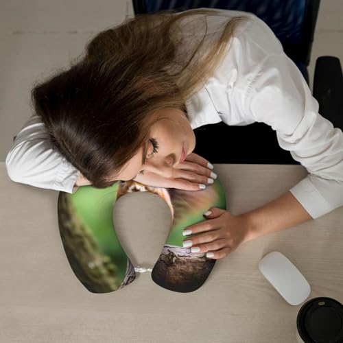 Almohada cervical de viaje con relleno de poliéster negra miniatura 7