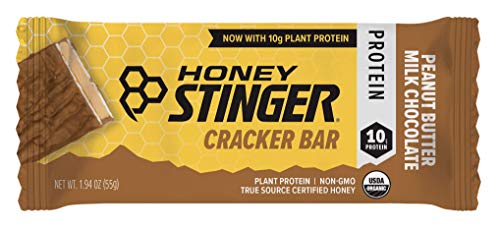 Honey Stinger Protein Cracker Bar, Peanut Butter Milk Chocolate, 1.94 Ounce (12 Count)