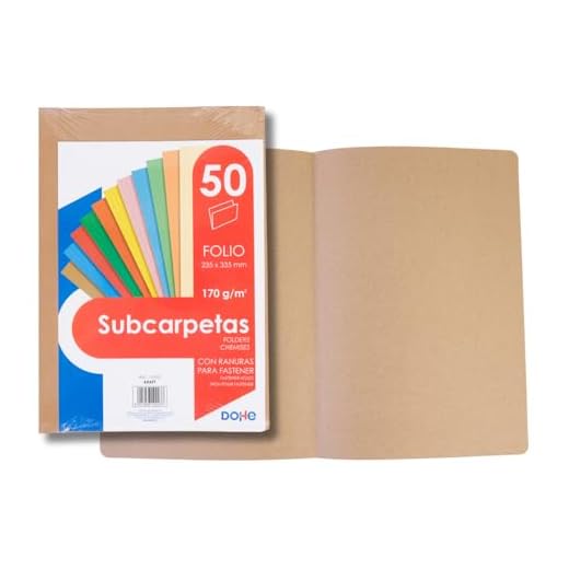 DOHE - Pack Subcarpetas - Folio - Kraft - 50 uds, beige