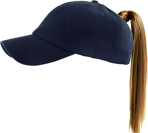 Image of Classic Plain Ponytail Messy High Bun Headwear Adjustable Cotton Trucker Mesh Glitter Hat Baseball Cap