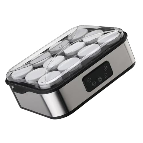 Zeizafa Dispositivo Multifuncional De Cultivo De Yogur con Tazón Y Control De Temperatura Aparato De Desayuno para Alimentos Fermentados Máquina para Hacer Yogur con Temperatura Ajustable