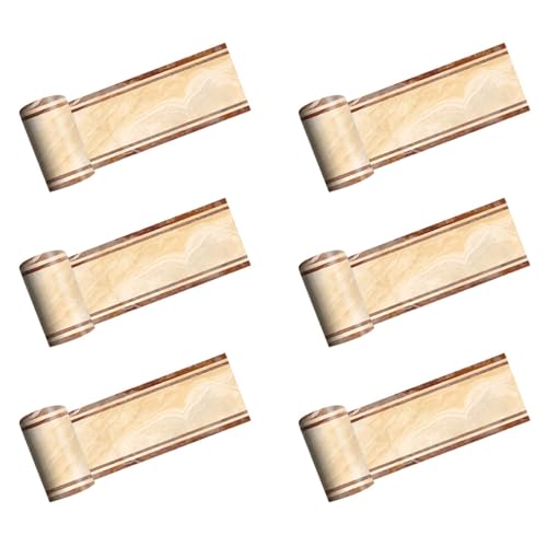 NJTHNTJR 6 adhesivos de 2 m para azulejos de mármol amarillo, para baño, cocina, restaurante, escalera, borde de suelo