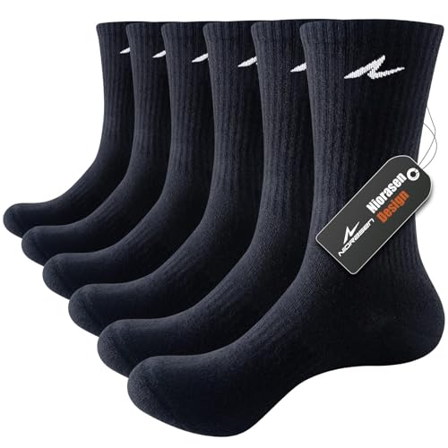 Niorasen Calcetines deportivos acolchados para hombres y mujeres, calcetines de algodón peinado para correr, sin costuras, calcetines de gimnasio, 3 pares de calcetines deportivos de golf para