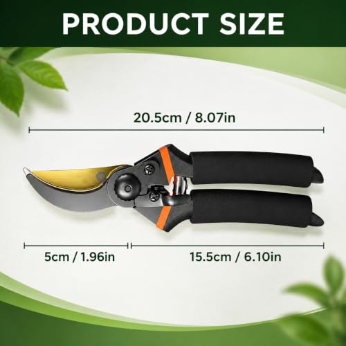 Image of Mozarto Heavy Duty Gardening Scissor /Plant Cutter For Garden /Branch Cutter For Plants /Flower Cutter /Pruners For Plants /Wood Branch Trimmer /Secateurs /Pruning Shears Blade (Black)