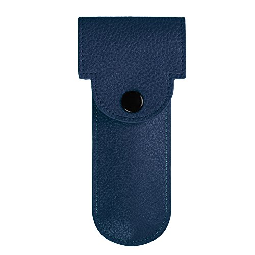 Casebot PU Leather Double Edge Safety Razor Protective Travel Case Cover with Felt Lining from Fintie, Navy