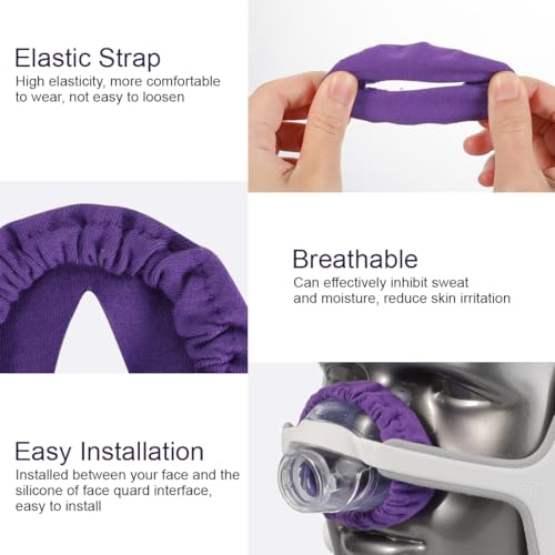 CPAP Mask Liners 4 Pack Nasenschutz-Maskeneinlage Waschbarer Maskenabdeckung CPAP-Zubehör für Nasenmasken