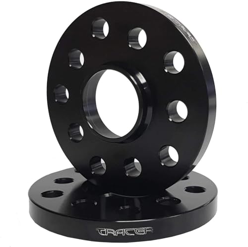 TRACER Spurverbreiterungen 12119W 15mm schwarz eloxiert - Lochkreis 100/5+112/5 - Mittenloch 57,1-2 Stück