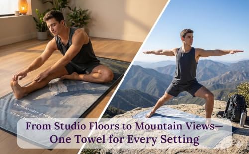 Multipurpose Yoga Mat Towel 72" x 26.5" - Christian Faith-Based Fitness Towel with Non-Slip Silicone Grip, Quick Drying & Sweat Absorbent for Yoga, Pilates, Gym, Picnic & Outdoor Activities — view 5